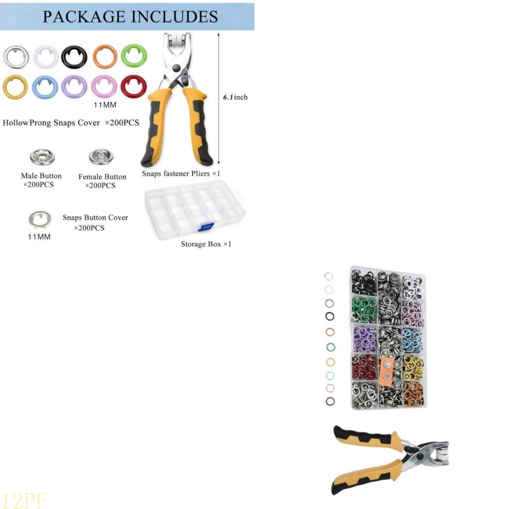 Snap Plier Setter - 12PF 11 ミリメートル金属スナップファスナーとプライヤー多用途ファッションや革製品で使用多目的スナップ閉鎖