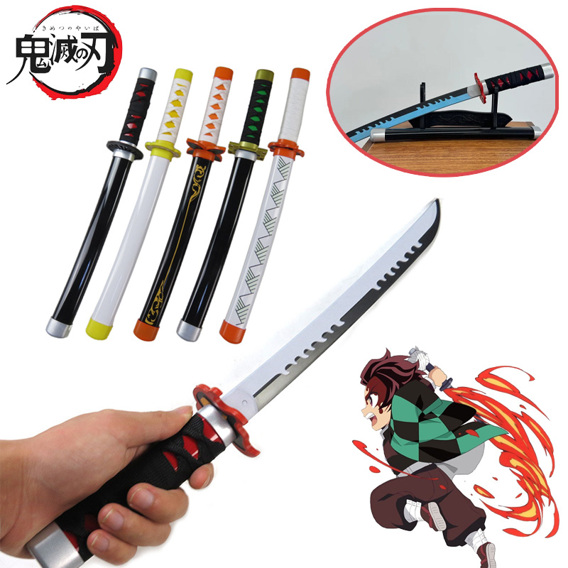 Cosplay Prop Knife - デーモンスレイヤー炭治郎コスプレ小道具ナイフ 42 センチメートルプラスチック ABS アクションフィギュア玩具ステージパフォーマンス小道具装飾グッズ