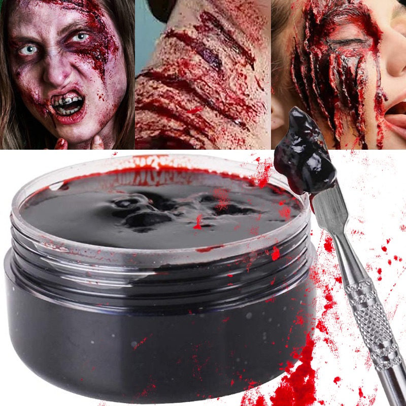 Cosplay Prop Paint - 1/3 個ハロウィンブラッドジェル長期的なメイクアップキットリアルな偽血ペーストゾンビスケルトンコスプレフェイスペインティング小道具