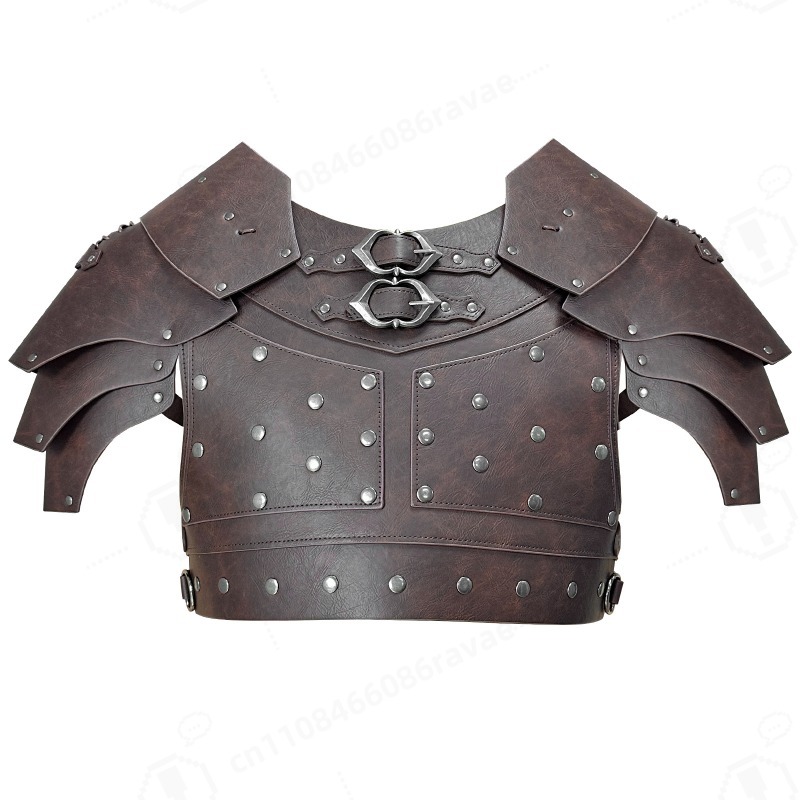 Cosplay Prop - 中世風スタッズ付き肩胸甲冑バイキングハーネスハロウィンLARPコスプレ小道具