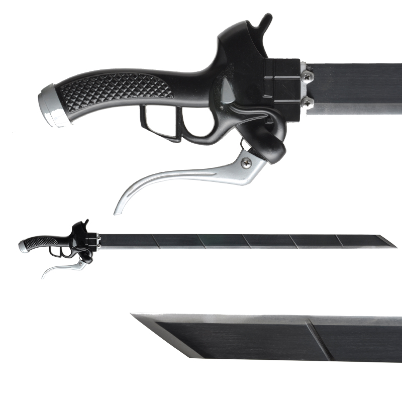 Cosplay Prop - コスプレ小道具、進撃の巨人の模造刀超硬鋼、銃コスプレエレン・リヴァイ・ミカサ1:1小道具、亜鉛合金装飾