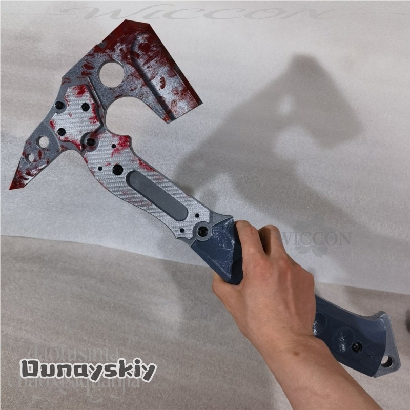 Leonn 高品質偽戦術斧血痕パターン 3D ポリ乳酸小道具 - Cosplay Prop Axe のレビューと価格