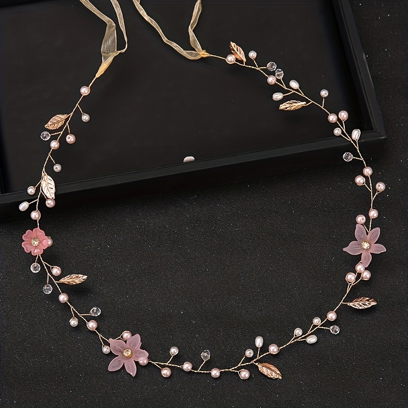 クリスタルリーフヘアバンド,女性用ラインストーンフラワーヘッ - Aerith Cosplay Prop のレビューと価格