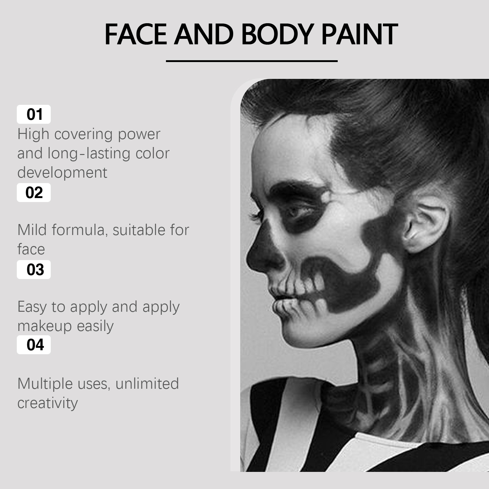 ハロウィンフェイスペイントキット 高発色フェイス＆ボディブラ - Cosplay Prop Paint のレビューと価格