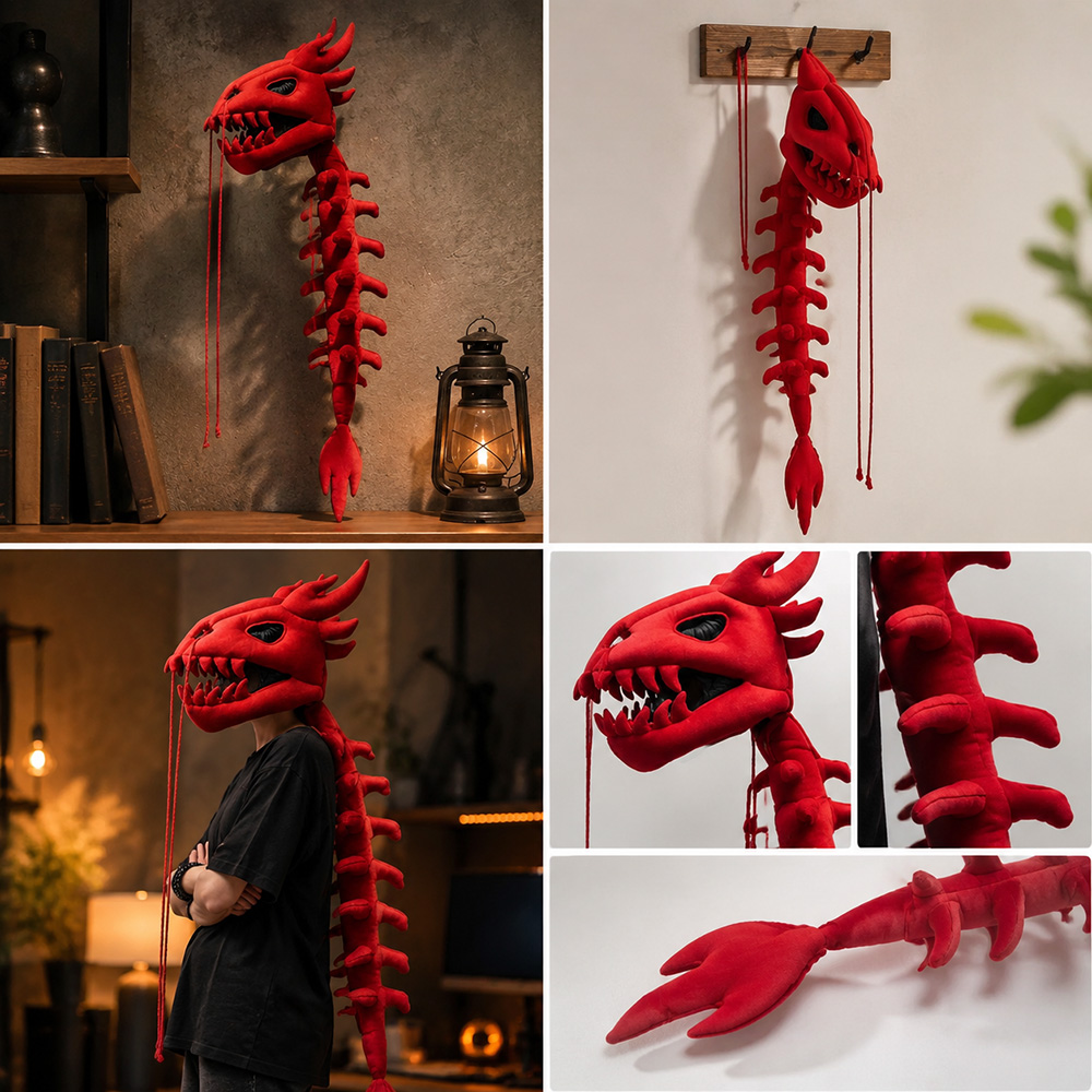 ドラゴンスカルスパインプラッシュフード ロング恐竜スケルトン - Cosplay Prop Designer のレビューと価格