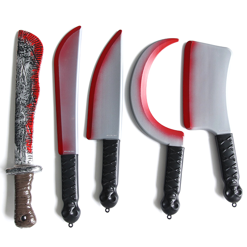 プラスチック製のハロウィーンのコスプレ彫像,血まみれの斧,鎌 - Cosplay Prop Axe のレビューと価格