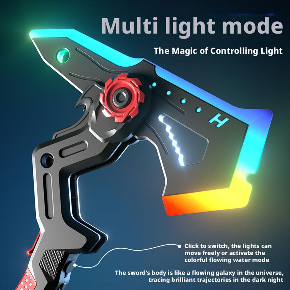 変形可能な光るレーザー斧剣おもちゃ カラフルなLEDとスプレ - Cosplay Prop Axe のレビューと価格
