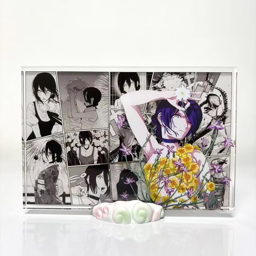 アニメフィギュアデンジとレゼアクリルスタンドカードモデルデス - Cosplay Prop のレビューと価格